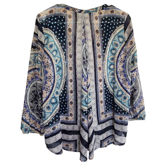 Multicolor Button Front Blouse sz S, Lucky Brand Women's Shirt/Overshirt - Picture 6 of 8